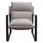 Miller Sling Accent Chair in Grey Fabric w/ Black Powder Coated Metal Frame by Diamond Sofa