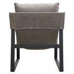 Miller Sling Accent Chair in Grey Fabric w/ Black Powder Coated Metal Frame by Diamond Sofa