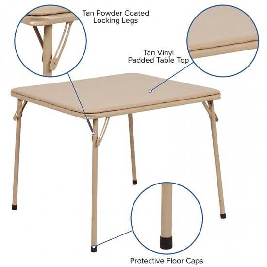 Kids Tan Folding Table