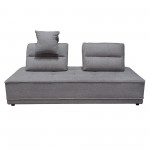 Slate Lounge Seating Platform with Moveable Backrest Supports in Grey Polyester Fabric by Diamond Sofa