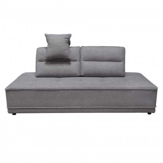 Slate Lounge Seating Platform with Moveable Backrest Supports in Grey Polyester Fabric by Diamond Sofa