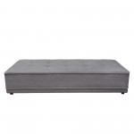 Slate Lounge Seating Platform with Moveable Backrest Supports in Grey Polyester Fabric by Diamond Sofa