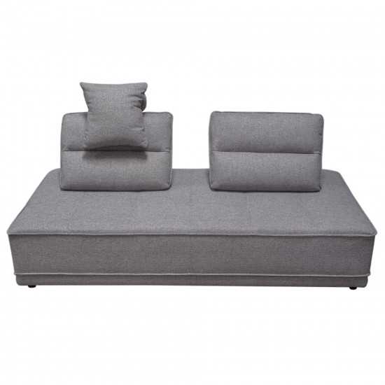 Slate Lounge Seating Platform with Moveable Backrest Supports in Grey Polyester Fabric by Diamond Sofa