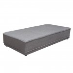 Slate Lounge Seating Platform with Moveable Backrest Supports in Grey Polyester Fabric by Diamond Sofa