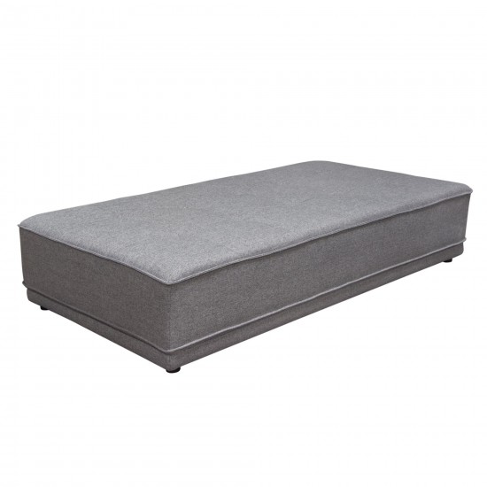 Slate Lounge Seating Platform with Moveable Backrest Supports in Grey Polyester Fabric by Diamond Sofa