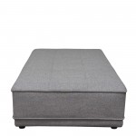 Slate Lounge Seating Platform with Moveable Backrest Supports in Grey Polyester Fabric by Diamond Sofa