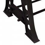 Artesia Solid Acacia Wood Top Dining Table with Live Edge in Espresso Finish & Black Iron Base by Diamond Sofa