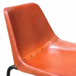 Camden Bar Height Chair in Genuine Clay Leather w/ Black Powder Coat Base by Diamond Sofa