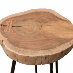 Joss Natural Acacia One of a Kind Live Edge Accent Table w/ Black Hairpin Legs by Diamond Sofa