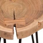 Joss Natural Acacia One of a Kind Live Edge Accent Table w/ Black Hairpin Legs by Diamond Sofa