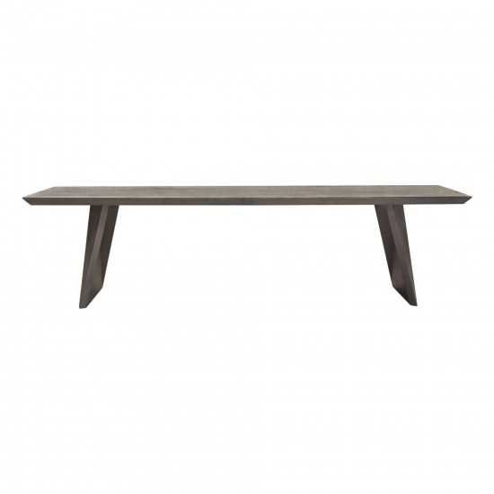 Motion Solid Mango Wood Dining/Accent Bench in Smoke Grey Finish w/ Silver Metal Inlay by Diamond Sofa