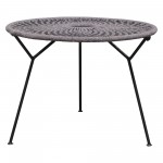 Pablo Accent Table in Black/Grey Rope w/ Black Metal Frame by Diamond Sofa