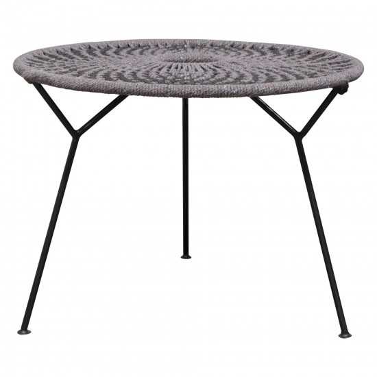 Pablo Accent Table in Black/Grey Rope w/ Black Metal Frame by Diamond Sofa