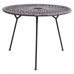 Pablo Accent Table in Black/Grey Rope w/ Black Metal Frame by Diamond Sofa