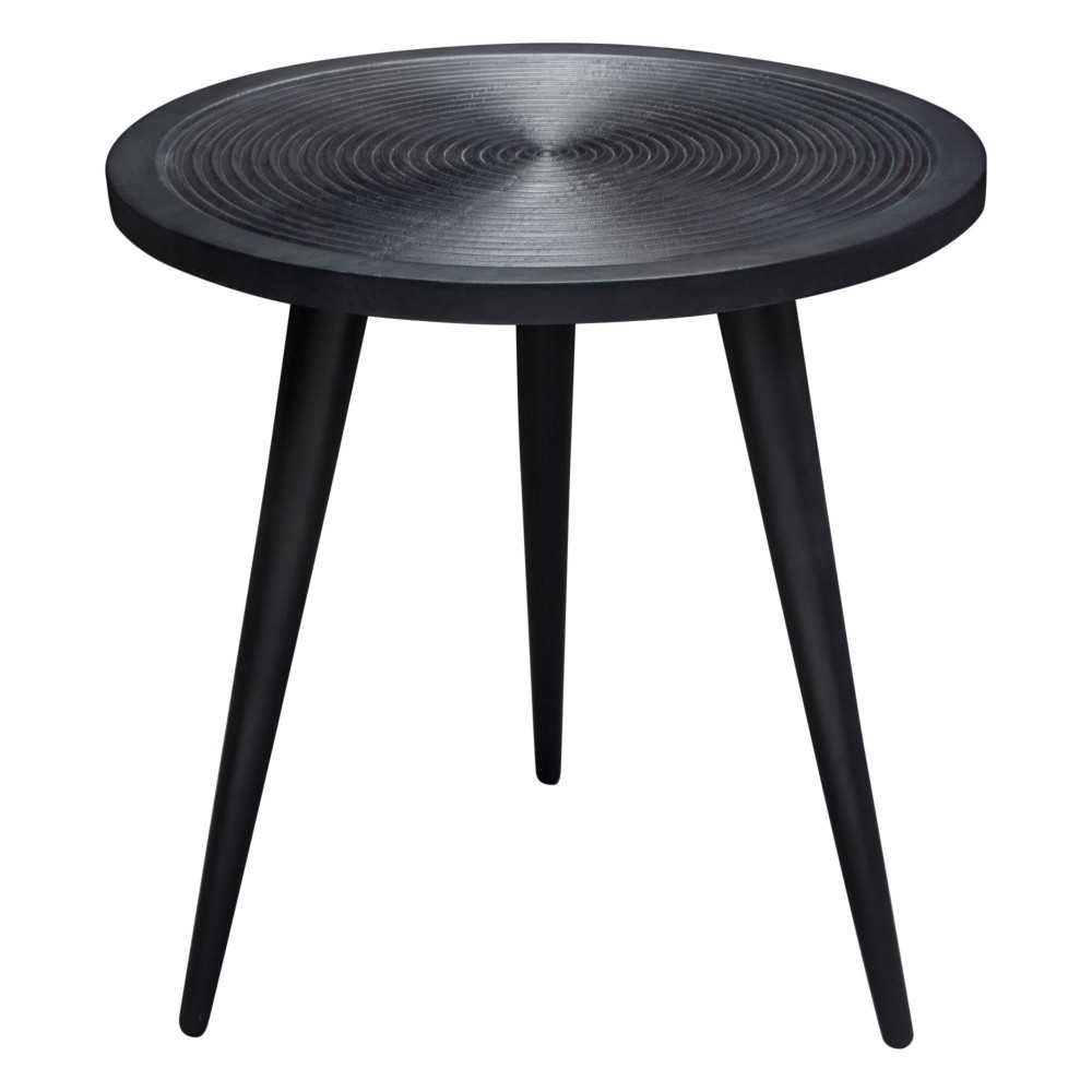 Vortex Round End Table in Solid Mango Wood Top in Black Finish & Iron Legs by Diamond Sofa Vortex Round End Table in Solid Mango Wood Top in Black Finish & Iron Legs by Diamond Sofa