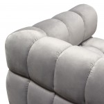 Image Low Profile Chair in Platinum Grey Velvet w/ Brushed Silver Base by Diamond Sofa