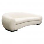 Pascal Sofa in Bone Boucle Textured Fabric w/ Contoured Arms & Back by Diamond Sofa