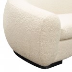 Pascal Sofa in Bone Boucle Textured Fabric w/ Contoured Arms & Back by Diamond Sofa