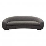 Pascal Sofa in Charcoal Boucle Textured Fabric w/ Contoured Arms & Back by Diamond Sofa