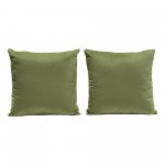 Set of (2) 16" Square Accent Pillows in Sage Green Velvet by Diamond Sofa