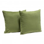 Set of (2) 16" Square Accent Pillows in Sage Green Velvet by Diamond Sofa