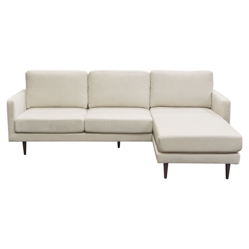 Kelsey Reversible Chaise Sectional in Cream Fabric by Diamond Sofa Kelsey Reversible Chaise Sectional in Cream Fabric by Diamond Sofa