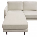 Kelsey Reversible Chaise Sectional in Cream Fabric by Diamond Sofa