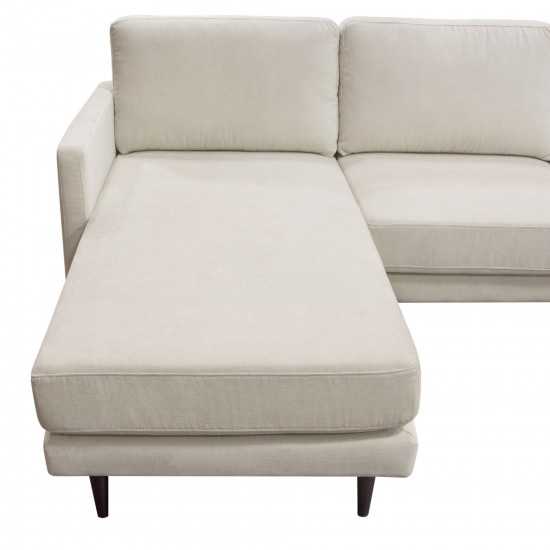 Kelsey Reversible Chaise Sectional in Cream Fabric by Diamond Sofa