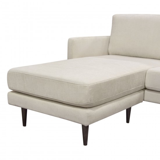 Kelsey Reversible Chaise Sectional in Cream Fabric by Diamond Sofa