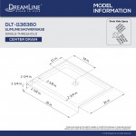 36 in. D x 36 in. W x 76 3/4 in. H Center Drain Acrylic Shower Base and QWALL-5 Backwall Kit In White