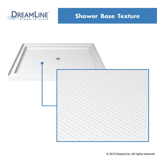 36 in. D x 36 in. W x 76 3/4 in. H Center Drain Acrylic Shower Base and QWALL-5 Backwall Kit In White