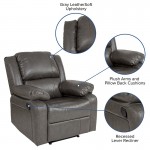 Harmony Series Gray LeatherSoft Recliner