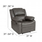 Harmony Series Gray LeatherSoft Recliner