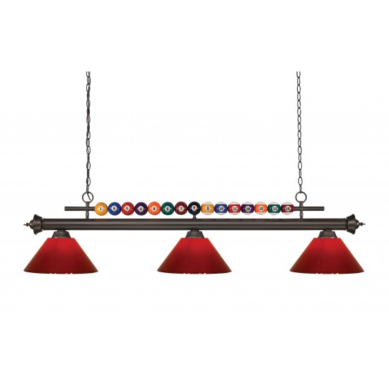 Z-Lite 3 Light Billiard Light