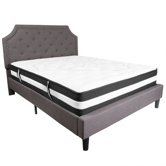 Capri Comfortable Sleep 12 Inch CertiPUR-US Certified Foam and Pocket Spring Mattress, Queen Mattress in a Box