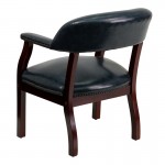 Navy Vinyl Luxurious Conference Chair with Accent Nail Trim