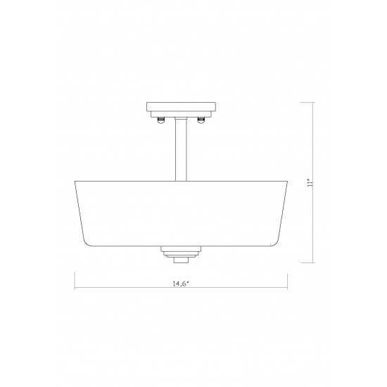 Z-Lite 3 Light Semi Flush Mount