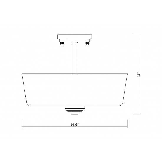 Z-Lite 3 Light Semi Flush Mount