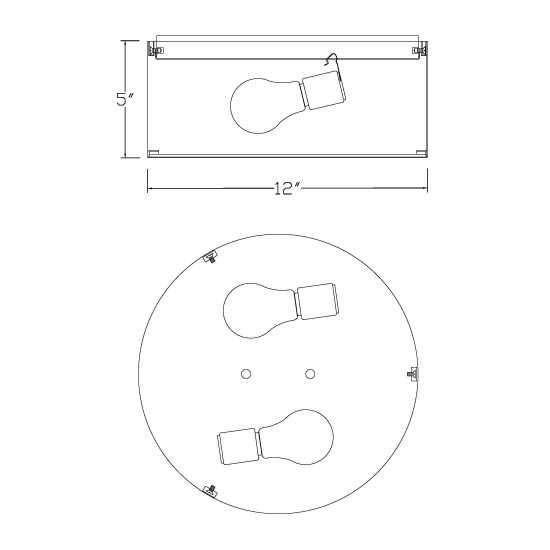 Z-Lite 2 Light Flush Mount