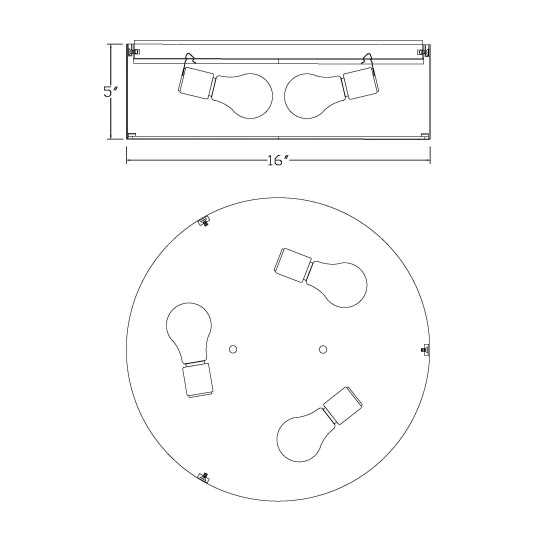 Z-Lite 3 Light Flush Mount