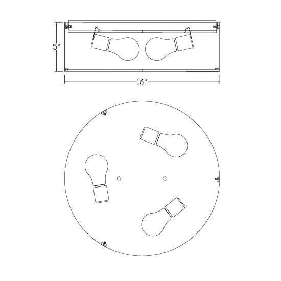 Z-Lite 3 Light Flush Mount