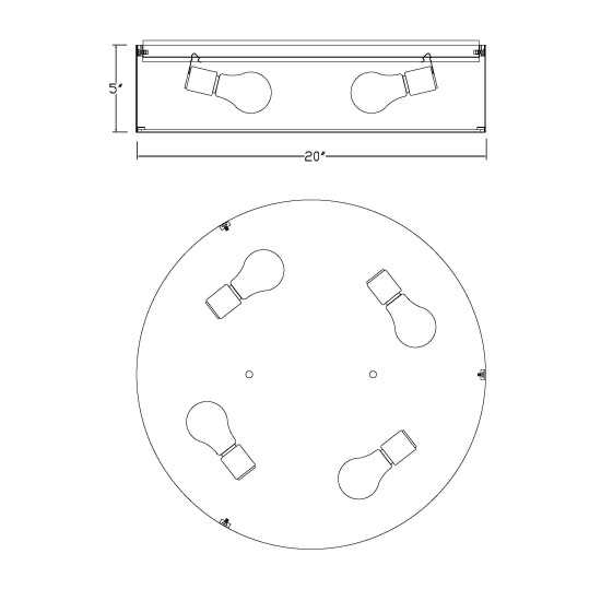 Z-Lite 4 Light Flush Mount