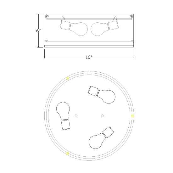 Z-Lite 3 Light Flush Mount