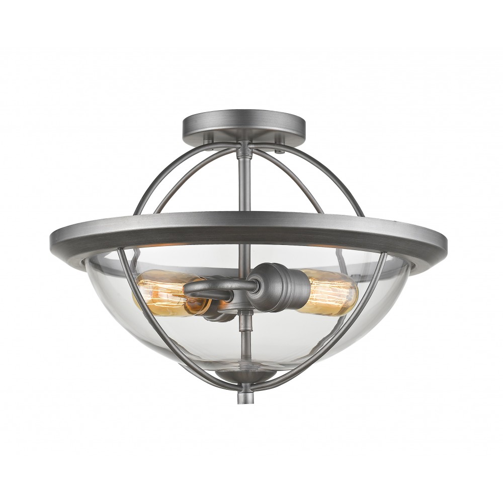 Z-Lite 2 Light Semi Flush Mount Z-Lite 2 Light Semi Flush Mount