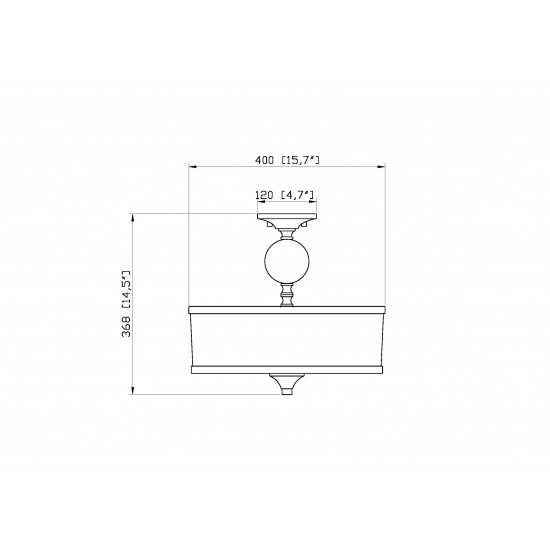 Z-Lite 3 Light Semi Flush Mount