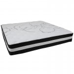 Capri Comfortable Sleep 12 Inch CertiPUR-US Certified Foam and Pocket Spring Mattress, King Mattress in a Box