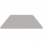 22.5''W x 45''L Trapezoid Grey HP Laminate Activity Table - Height Adjustable Short Legs