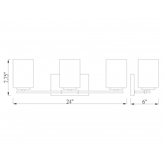 Z-Lite 3 Light Vanity