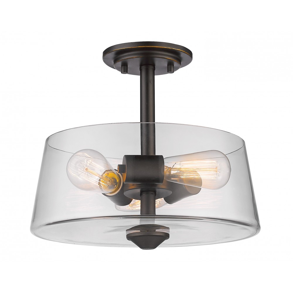 Z-Lite 3 Light Semi Flush Mount Z-Lite 3 Light Semi Flush Mount