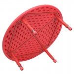 45'' Round Red Plastic Height Adjustable Activity Table